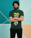 T.T. Men’s Printed Cotton Blend | Graphic Round Neck T-Shirt & Slim Fit Track Pants | Casual Co-ord Set for Men
