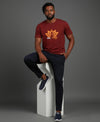 T.T. Men’s Printed Cotton Blend | Graphic Round Neck T-Shirt & Slim Fit Track Pants | Casual Co-ord Set for Men