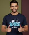 T.T. Men’s Printed Cotton Blend | Graphic Round Neck T-Shirt & Slim Fit Track Pants | Casual Co-ord Set for Men