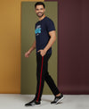 T.T. Men’s Printed Cotton Blend | Graphic Round Neck T-Shirt & Slim Fit Track Pants | Casual Co-ord Set for Men