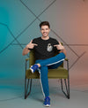 T.T. Men’s Printed Cotton Blend | Graphic Round Neck T-Shirt & Slim Fit Track Pants | Casual Co-ord Set for Men