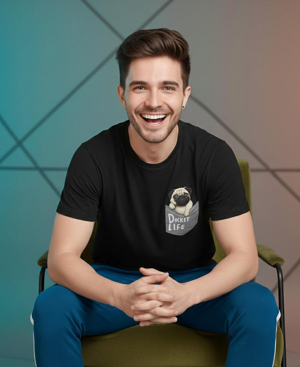 T.T. Men’s Printed Cotton Blend | Graphic Round Neck T-Shirt & Slim Fit Track Pants | Casual Co-ord Set for Men