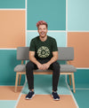 T.T. Men’s Printed Cotton Blend | Graphic Round Neck T-Shirt & Slim Fit Track Pants | Casual Co-ord Set for Men