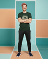 T.T. Men’s Printed Cotton Blend | Graphic Round Neck T-Shirt & Slim Fit Track Pants | Casual Co-ord Set for Men