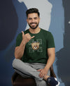 T.T. Men’s Printed Cotton Blend | Graphic Round Neck T-Shirt & Slim Fit Track Pants | Casual Co-ord Set for Men