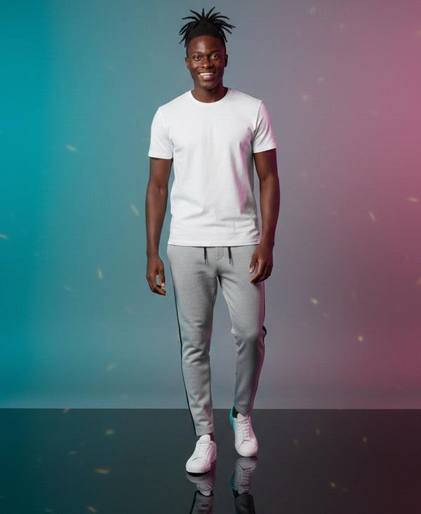 T.T. Men’s Cotton Blend | Solid Round Neck T-Shirt & Slim Fit Track Pants | Comfortable Casual Wear Co-ord Set for Men