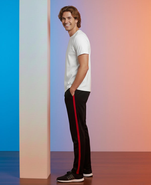 T.T. Men’s Cotton Blend | Solid Round Neck T-Shirt & Slim Fit Track Pants | Comfortable Casual Wear Co-ord Set for Men