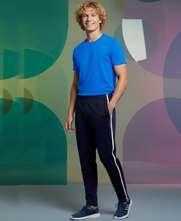 T.T. Men’s Cotton Blend | Solid Round Neck T-Shirt & Slim Fit Track Pants | Comfortable Casual Wear Co-ord Set for Men