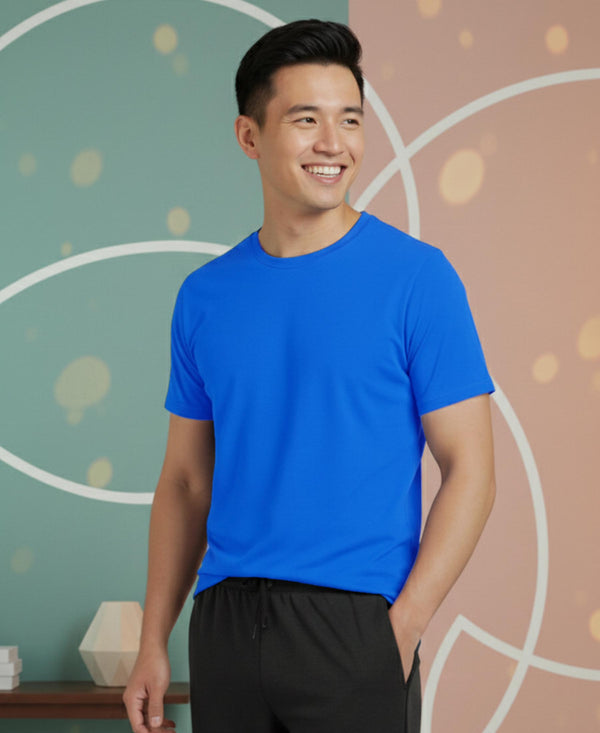 T.T. Men’s Cotton Blend | Solid Round Neck T-Shirt & Slim Fit Track Pants | Comfortable Casual Wear Co-ord Set for Men