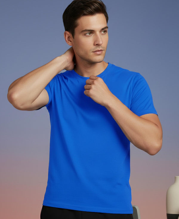 T.T. Men’s Cotton Blend | Solid Round Neck T-Shirt & Slim Fit Track Pants | Comfortable Casual Wear Co-ord Set for Men