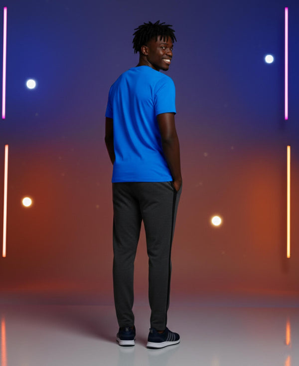 T.T. Men’s Cotton Blend | Solid Round Neck T-Shirt & Slim Fit Track Pants | Comfortable Casual Wear Co-ord Set for Men