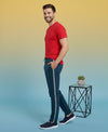 T.T. Men’s Cotton Blend | Solid Round Neck T-Shirt & Slim Fit Track Pants | Comfortable Casual Wear Co-ord Set for Men