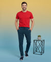T.T. Men’s Cotton Blend | Solid Round Neck T-Shirt & Slim Fit Track Pants | Comfortable Casual Wear Co-ord Set for Men