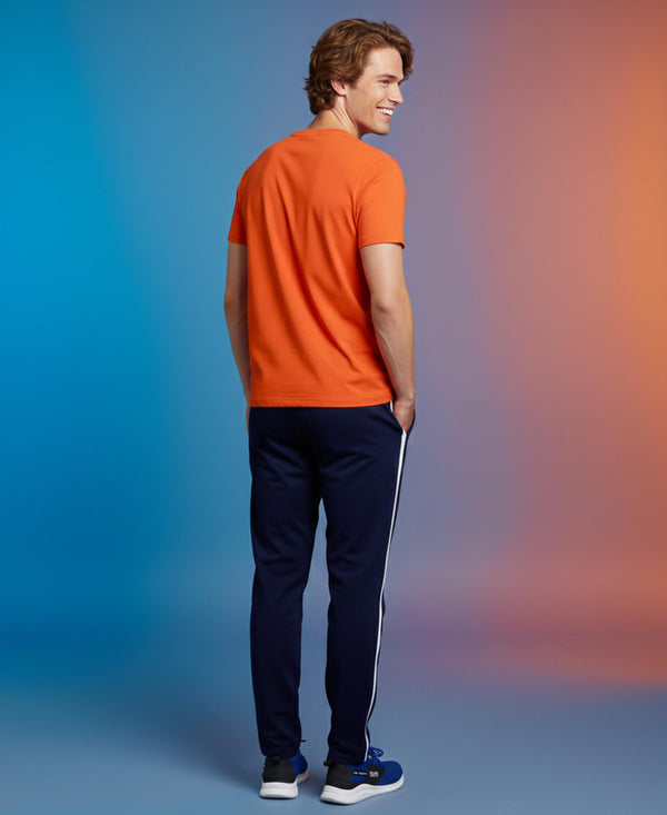 T.T. Men’s Cotton Blend | Solid Round Neck T-Shirt & Slim Fit Track Pants | Comfortable Casual Wear Co-ord Set for Men