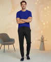 T.T. Men’s Cotton Blend | Solid Round Neck T-Shirt & Slim Fit Track Pants | Comfortable Casual Wear Co-ord Set for Men