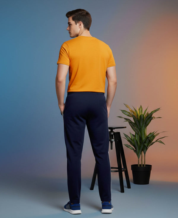 T.T. Men’s Cotton Blend | Solid Round Neck T-Shirt & Slim Fit Track Pants | Comfortable Casual Wear Co-ord Set for Men