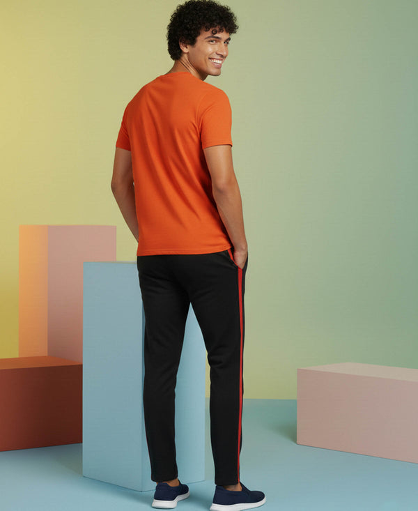 T.T. Men’s Cotton Blend | Solid Round Neck T-Shirt & Slim Fit Track Pants | Comfortable Casual Wear Co-ord Set for Men