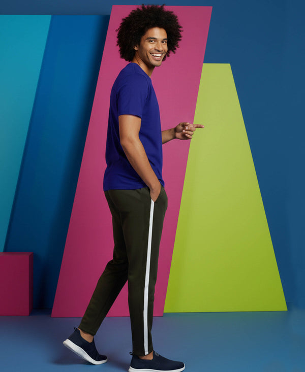 T.T. Men’s Cotton Blend | Solid Round Neck T-Shirt & Slim Fit Track Pants | Comfortable Casual Wear Co-ord Set for Men