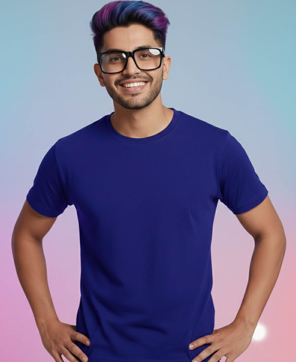 T.T. Men’s Cotton Blend | Solid Round Neck T-Shirt & Slim Fit Track Pants | Comfortable Casual Wear Co-ord Set for Men