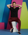 T.T. Men’s Cotton Blend | Solid Round Neck T-Shirt & Slim Fit Track Pants | Comfortable Casual Wear Co-ord Set for Men