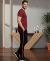 T.T. Men’s Cotton Blend | Solid Round Neck T-Shirt & Slim Fit Track Pants | Comfortable Casual Wear Co-ord Set for Men