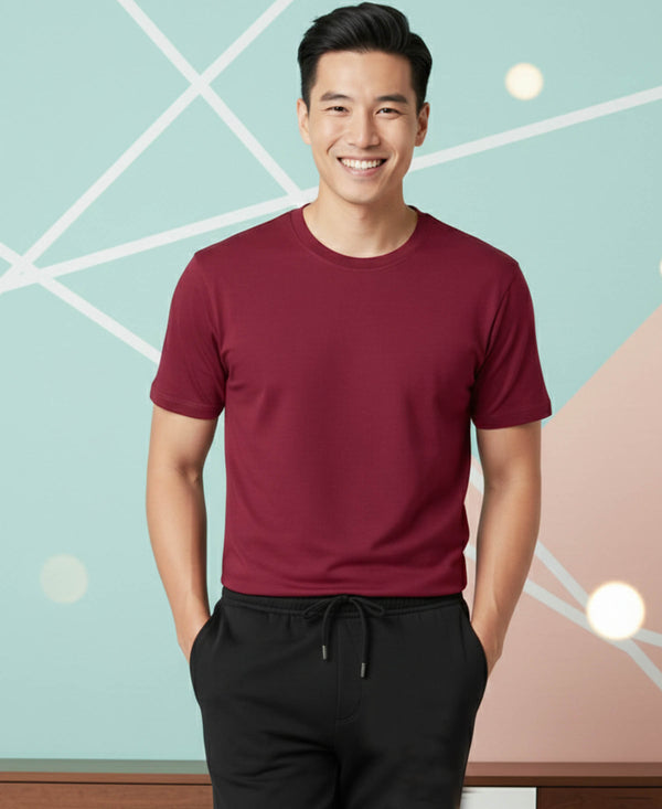 T.T. Men’s Cotton Blend | Solid Round Neck T-Shirt & Slim Fit Track Pants | Comfortable Casual Wear Co-ord Set for Men