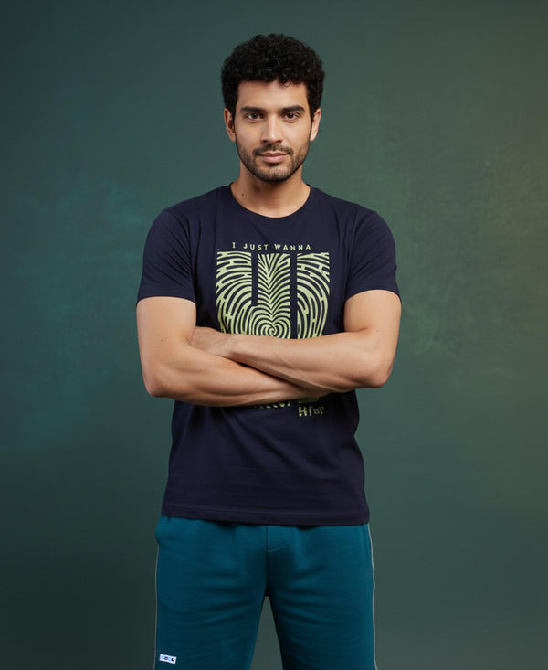 T.T. Men’s Cotton Blend | Printed Round Neck T-Shirt & Regular Fit Shorts | Casual Co-ord Set for Men