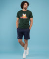 T.T. Men’s Cotton Blend | Printed Round Neck T-Shirt & Regular Fit Shorts | Casual Co-ord Set for Men