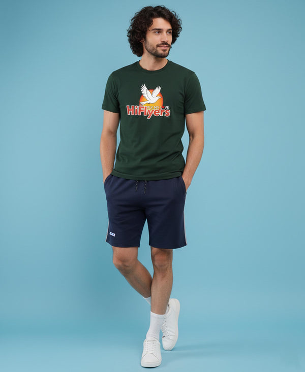 T.T. Men’s Cotton Blend | Printed Round Neck T-Shirt & Regular Fit Shorts | Casual Co-ord Set for Men