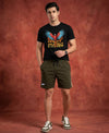 T.T. Men’s Cotton Blend | Printed Round Neck T-Shirt & Regular Fit Shorts | Casual Co-ord Set for Men