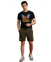 T.T. Men’s Cotton Blend | Printed Round Neck T-Shirt & Regular Fit Shorts | Casual Co-ord Set for Men