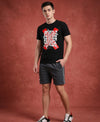 T.T. Men’s Cotton Blend | Printed Round Neck T-Shirt & Regular Fit Shorts | Casual Co-ord Set for Men
