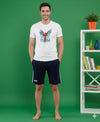 T.T. Men’s Cotton Blend | Printed Round Neck T-Shirt & Regular Fit Shorts | Casual Co-ord Set for Men