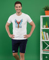 T.T. Men’s Cotton Blend | Printed Round Neck T-Shirt & Regular Fit Shorts | Casual Co-ord Set for Men