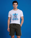 T.T. Men’s Cotton Blend | Printed Round Neck T-Shirt & Regular Fit Shorts | Casual Co-ord Set for Men