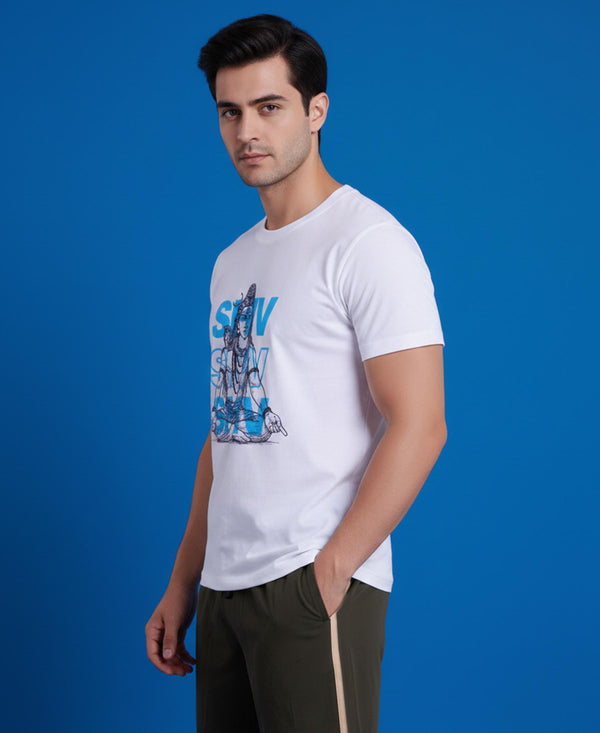 T.T. Men’s Cotton Blend | Printed Round Neck T-Shirt & Regular Fit Shorts | Casual Co-ord Set for Men