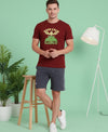 T.T. Men’s Cotton Blend | Printed Round Neck T-Shirt & Regular Fit Shorts | Casual Co-ord Set for Men