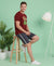 T.T. Men’s Cotton Blend | Printed Round Neck T-Shirt & Regular Fit Shorts | Casual Co-ord Set for Men