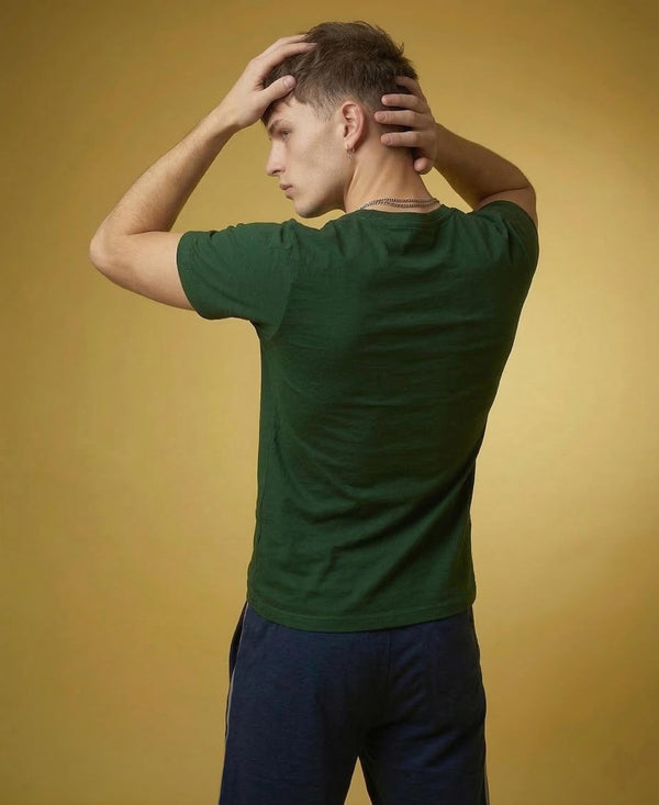 T.T. Men’s Cotton Blend | Printed Round Neck T-Shirt & Regular Fit Shorts | Casual Co-ord Set for Men