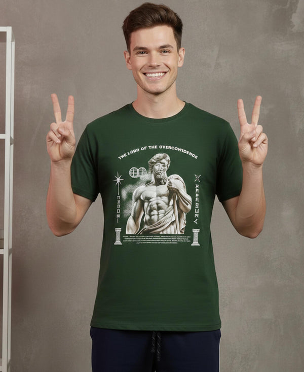 T.T. Men’s Cotton Blend | Printed Round Neck T-Shirt & Regular Fit Shorts | Casual Co-ord Set for Men