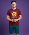 T.T. Men’s Cotton Blend | Printed Round Neck T-Shirt & Regular Fit Shorts | Casual Co-ord Set for Men