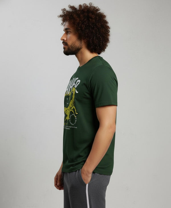 T.T. Men’s Cotton Blend | Printed Round Neck T-Shirt & Regular Fit Shorts | Casual Co-ord Set for Men