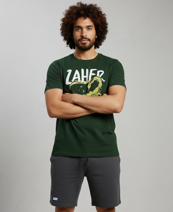 T.T. Men’s Cotton Blend | Printed Round Neck T-Shirt & Regular Fit Shorts | Casual Co-ord Set for Men