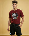 T.T. Men’s Cotton Blend | Printed Round Neck T-Shirt & Regular Fit Shorts | Casual Co-ord Set for Men