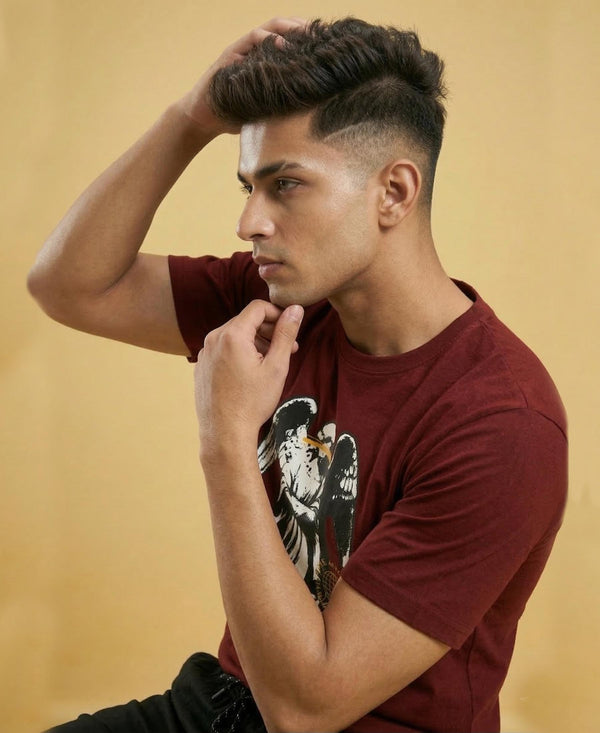 T.T. Men’s Cotton Blend | Printed Round Neck T-Shirt & Regular Fit Shorts | Casual Co-ord Set for Men