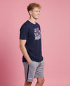 T.T. Men’s Cotton Blend | Printed Round Neck T-Shirt & Regular Fit Shorts | Casual Co-ord Set for Men