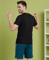 T.T. Men’s Cotton Blend | Printed Round Neck T-Shirt & Regular Fit Shorts | Casual Co-ord Set for Men