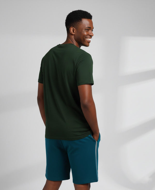 T.T. Men’s Cotton Blend | Printed Round Neck T-Shirt & Regular Fit Shorts | Casual Co-ord Set for Men