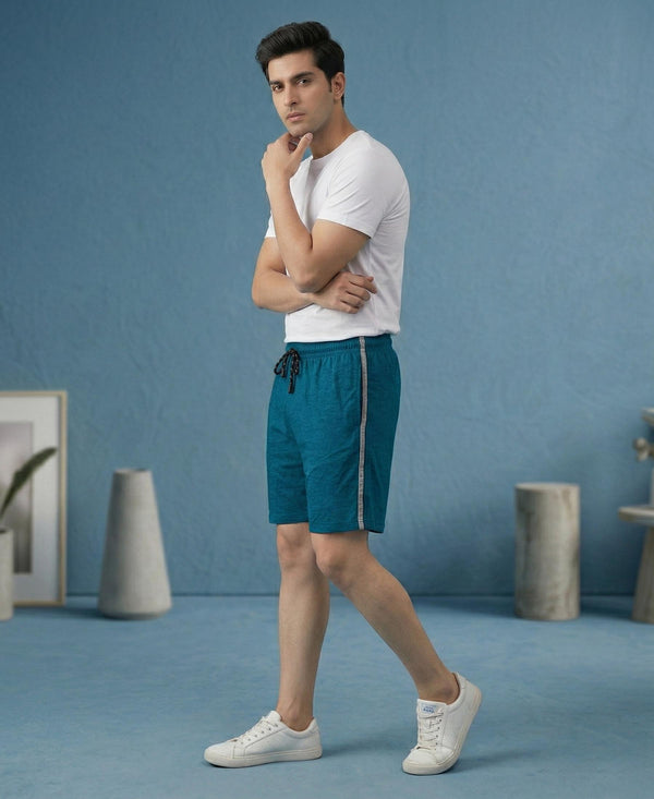 T.T. Men’s Cotton Blend | Solid Round Neck T-Shirt & Regular Fit Shorts | Casual Co-ord Set for Men