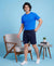 T.T. Men’s Cotton Blend | Solid Round Neck T-Shirt & Regular Fit Shorts | Casual Co-ord Set for Men